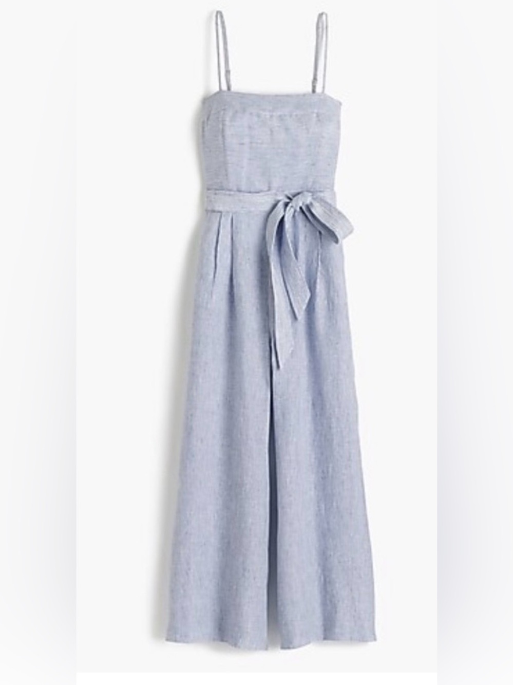 J Crew Striped Wideleg Linen Jumpsuit Size 10